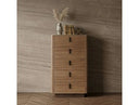 Chelton- Contemporary Walnut and White Ceramic Chest