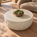 Elgon - Modern Grey Concrete Round Coffee Table, view 9