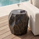 Koussi - Modern Black + Bronze Concrete End Table, view 10