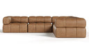 Everest - Modern Brown Leather Modular Sectional Sofa