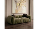 Siegal - Modern Olive Green Fabric Loveseat Sofa