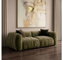 Siegal - Modern Olive Green Fabric Bench