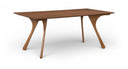 Glenwood 71" Solid Wood And Walnut Veneer Dining Table - Brown