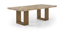 Ananda 84" Genuine Marble Dining Table - Brown