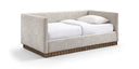 Teva Linen Textured Fabric Upholstered Twin DayBed - Beige