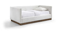 Teva Linen Textured Fabric Upholstered Twin DayBed - Cream