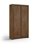 Vana Cane And Solid Wood Storage Cabinet - Brown