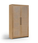 Vana Cane And Solid Wood Storage Cabinet - Natural