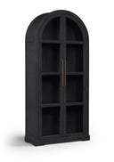 Corva Solid Wood Storage Cabinet - Black