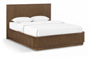 Astrid Solid Wood And Oak Veneer Bed - Brown