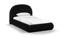 Celine Velvet Upholstered Twin Bed - Black