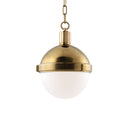 Aged Brass Lambert Pendant 9.5" by Hudson Valley
