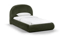 Celine Velvet Upholstered Twin Bed - Green