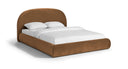 Celine Velvet Upholstered Bed - Saddle