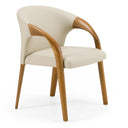 Wynetta Mid-Century Modern Vegan Leather Dining Chair