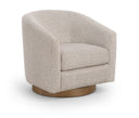Modra Performance Fabric Upholstered Swivel Chair - Beige