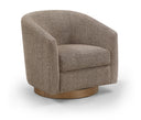 Modra Performance Fabric Upholstered Swivel Chair - Brown