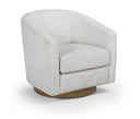 Modra Performance Fabric Upholstered Swivel Chair - Cream