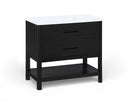 Oakwell 36" Engineered Stone And Solid Wood Bathroom Vanity - Black
