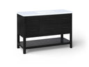 Oakwell 48" Engineered Stone And Solid Wood Bathroom Vanity - Black