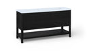 Oakwell 60" Engineered Stone And Solid Wood Bathroom Vanity - Black
