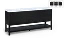 Oakwell 72" Engineered Stone And Solid Wood Bathroom Vanity - Black