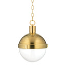 Aged Brass Lambert Pendant 12.5" by Hudson Valley