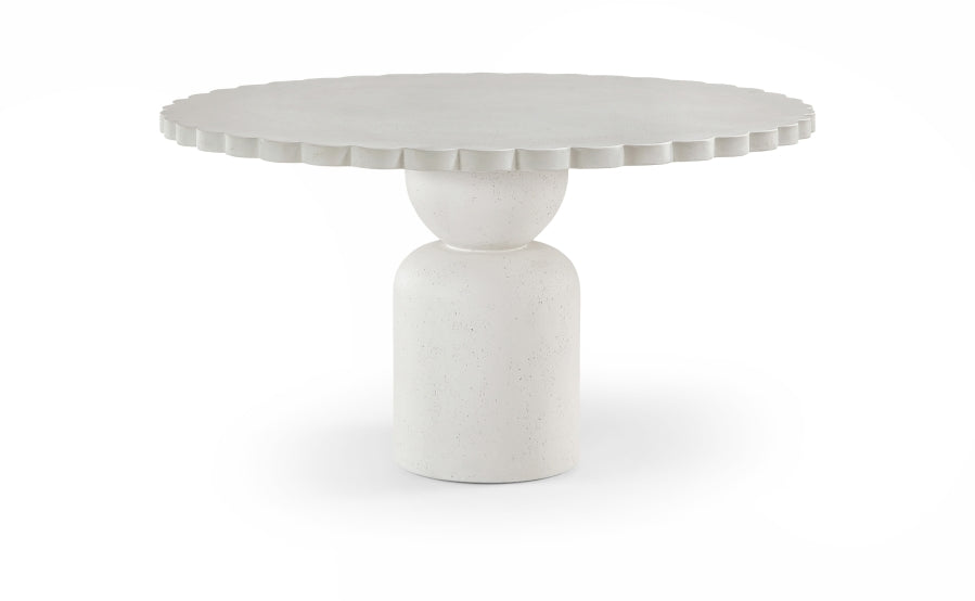 Petalia 54" Concrete Indoor / Outdoor Dining Table - Cream
