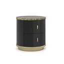 Rhythm Round Nightstand - Dark by Caracole
