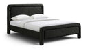 Baylor Fabric With Interwoven Chenille Upholstered Bed - Black