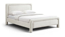 Baylor Fabric With Interwoven Chenille Upholstered Bed - Cream