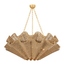 Vintage Gold Leaf Hayworth Chandelier 44" by Hudson Valley