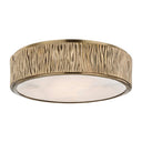 Aged Brass Crispin Flush Mount 13.5" by Hudson Valley
