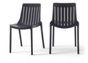 Marilla Polypropylene Outdoor Patio Dining Chair - Black