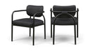 Serava Vegan Leather Upholstered Dining Chair - Black