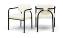 Serava Vegan Leather Upholstered Dining Chair - Cream
