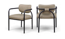 Serava Vegan Leather Upholstered Dining Chair - Taupe
