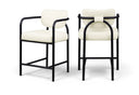 Serava Vegan Leather Upholstered Counter Stool - Cream
