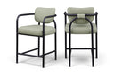Serava Vegan Leather Upholstered Counter Stool - Mint