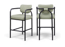 Serava Vegan Leather Upholstered Bar Stool - Mint