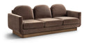 Diviento 89" Velvet Performance Fabric Upholstered Sofa - Brown