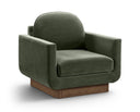 Diviento Velvet Performance Fabric Upholstered Chair - Green