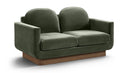 Diviento 63" Velvet Performance Fabric Upholstered Loveseat - Green