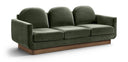 Diviento 89" Velvet Performance Fabric Upholstered Sofa - Green