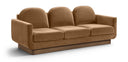 Diviento 89" Velvet Performance Fabric Upholstered Sofa - Saddle