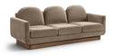 Diviento 89" Velvet Performance Fabric Upholstered Sofa - Taupe
