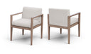 Solace Olefin Performance Fabric Outdoor Patio Dining Arm Chair - Cream