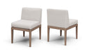 Solace Olefin Performance Fabric Outdoor Patio Dining Side Chair - Cream