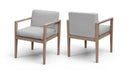Solace Olefin Performance Fabric Outdoor Patio Dining Arm Chair - Grey