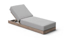 Solace Olefin Performance Fabric Outdoor Patio Chaise Lounge - Grey